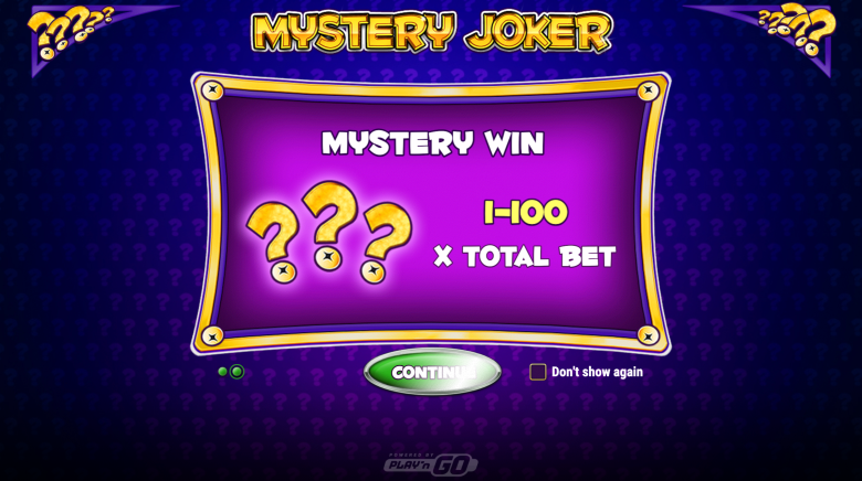 Mystery Joker Main Screen
