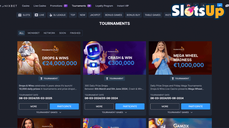 Monixbet toernooien