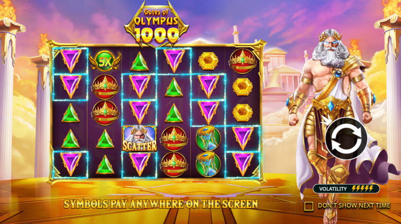 Gates of Olympus 1000 Main Screen