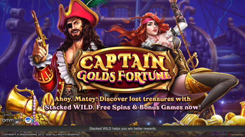 Captain Golds Fortune Main Screen