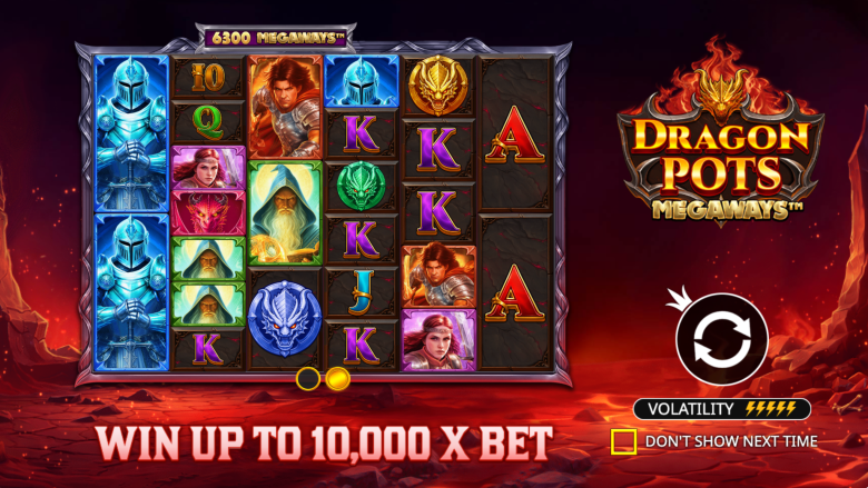 Dragon Pots Megaways Main Screen