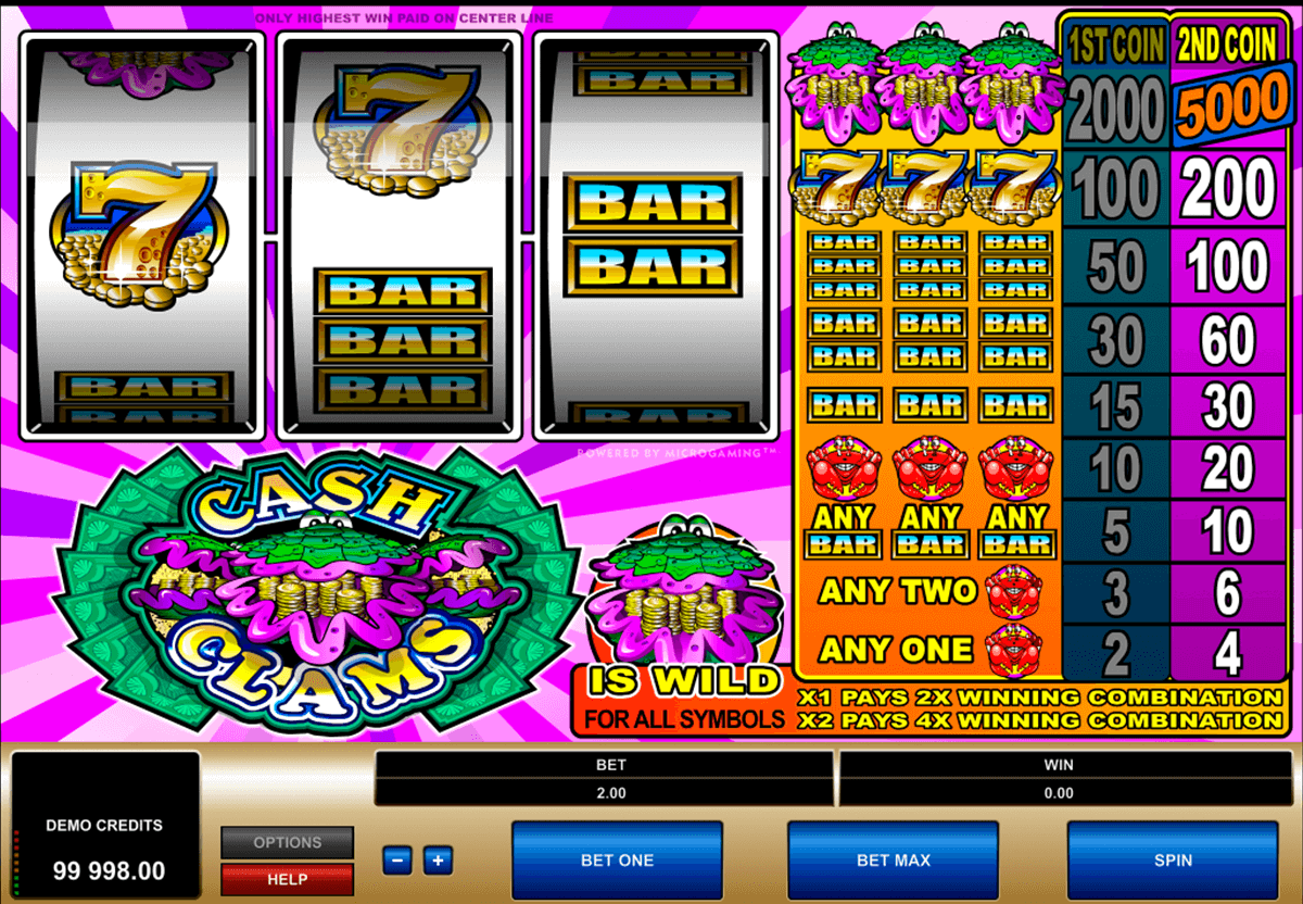 cash clams microgaming casino gokkasten 