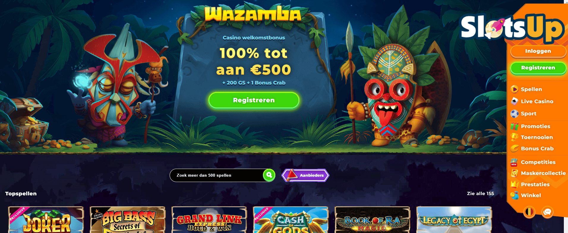 Wazamba Casino Online Inschrijving Stap 1