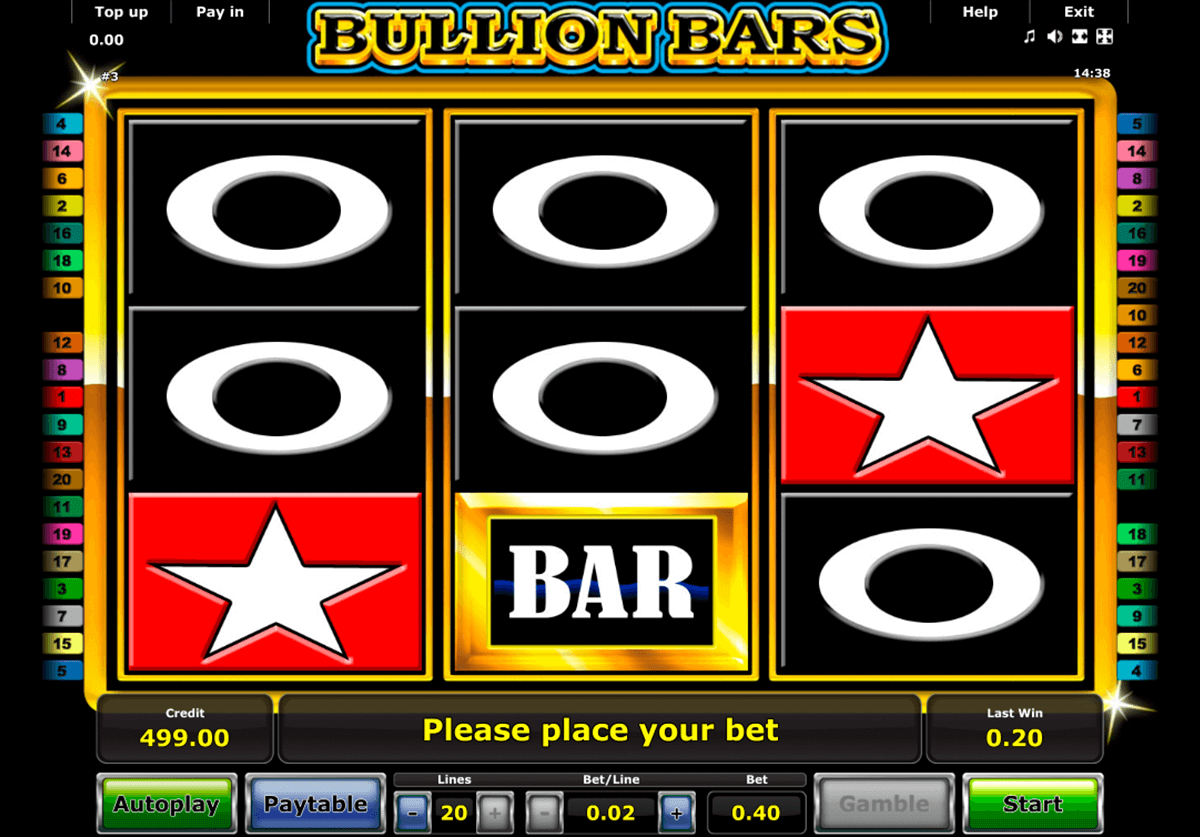 bullion bars novomatic casino gokkasten