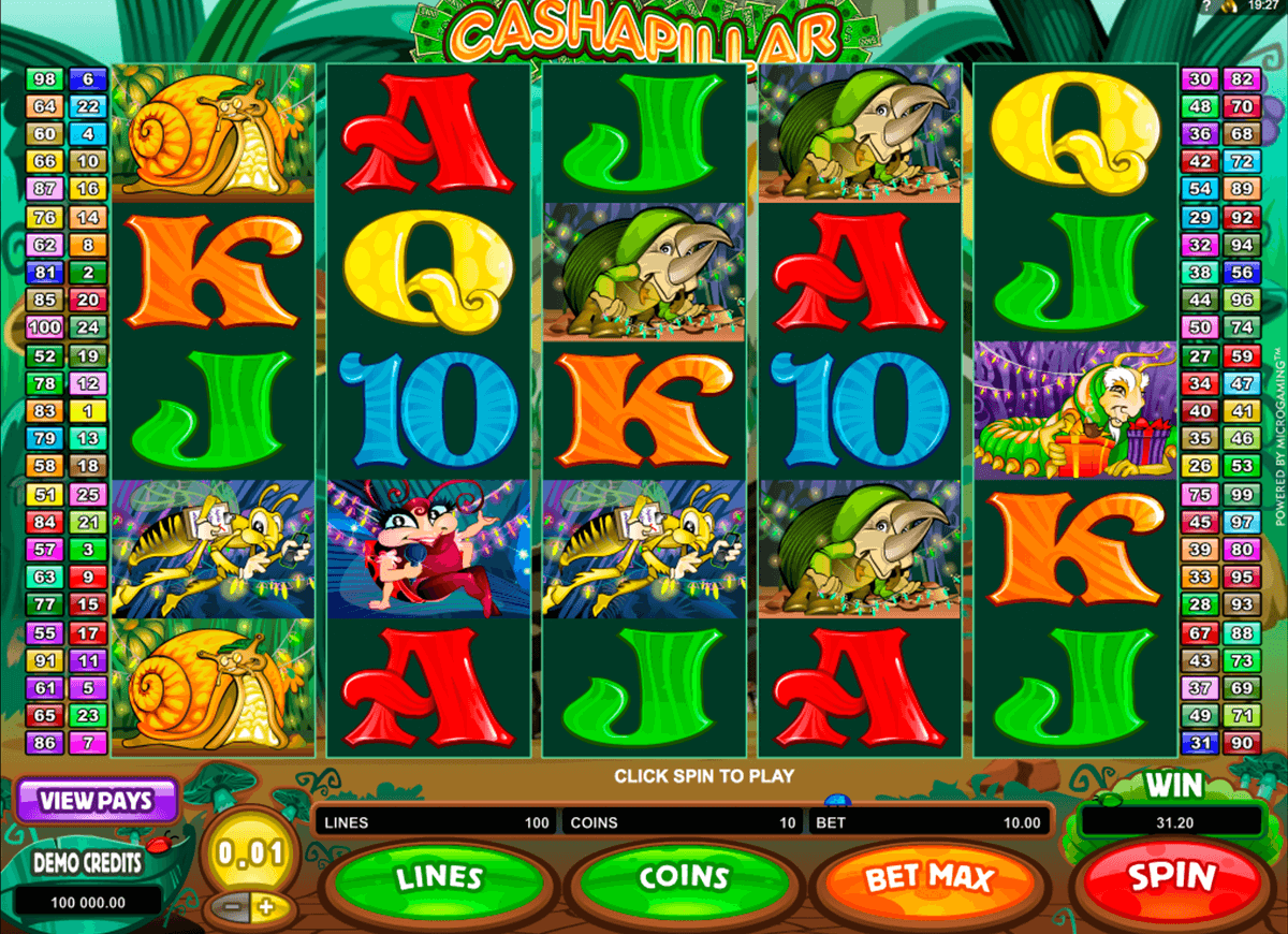 cashapillar microgaming casino gokkasten 