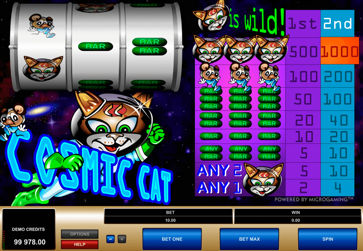 cosmic cat microgaming casino gokkasten