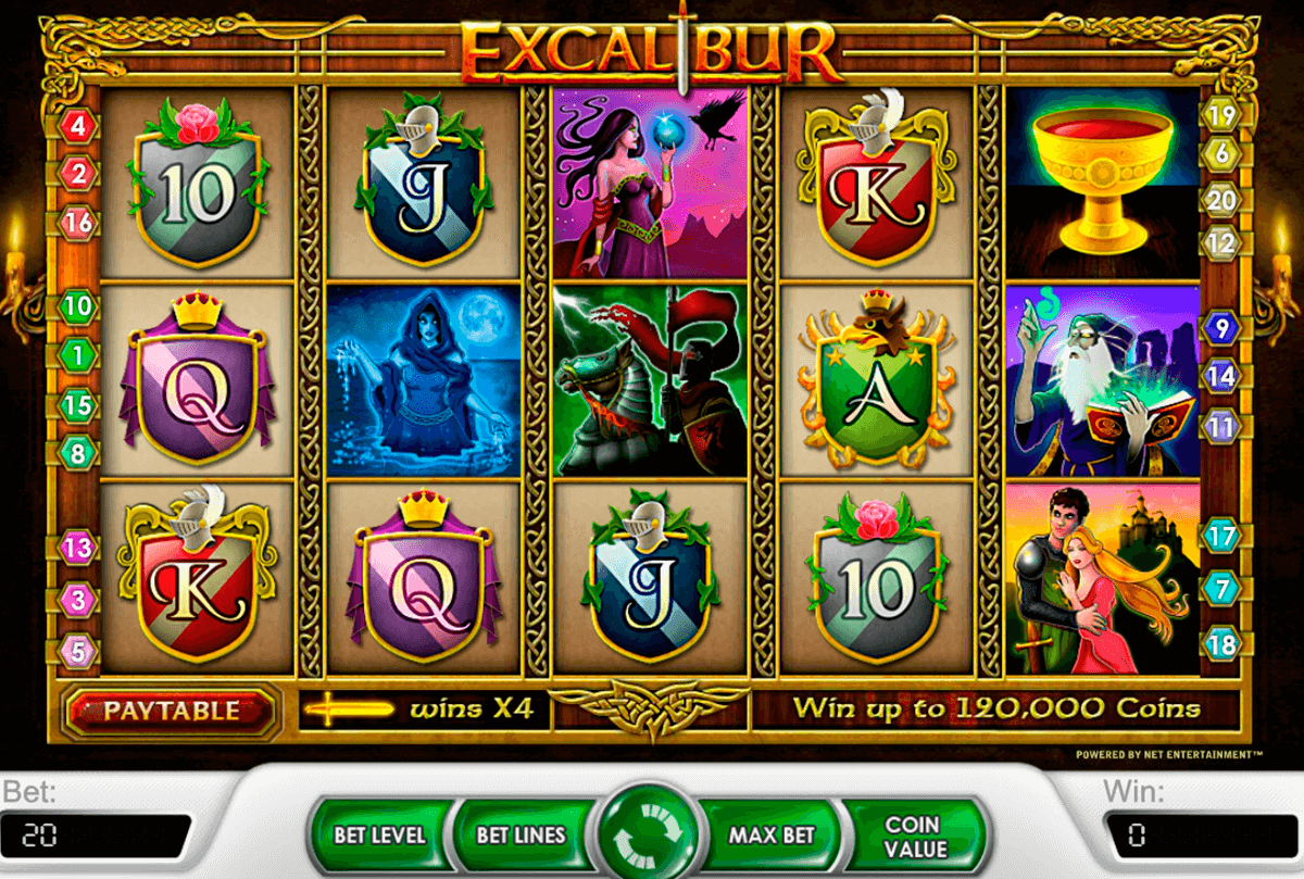 excalibur netent casino gokkasten 