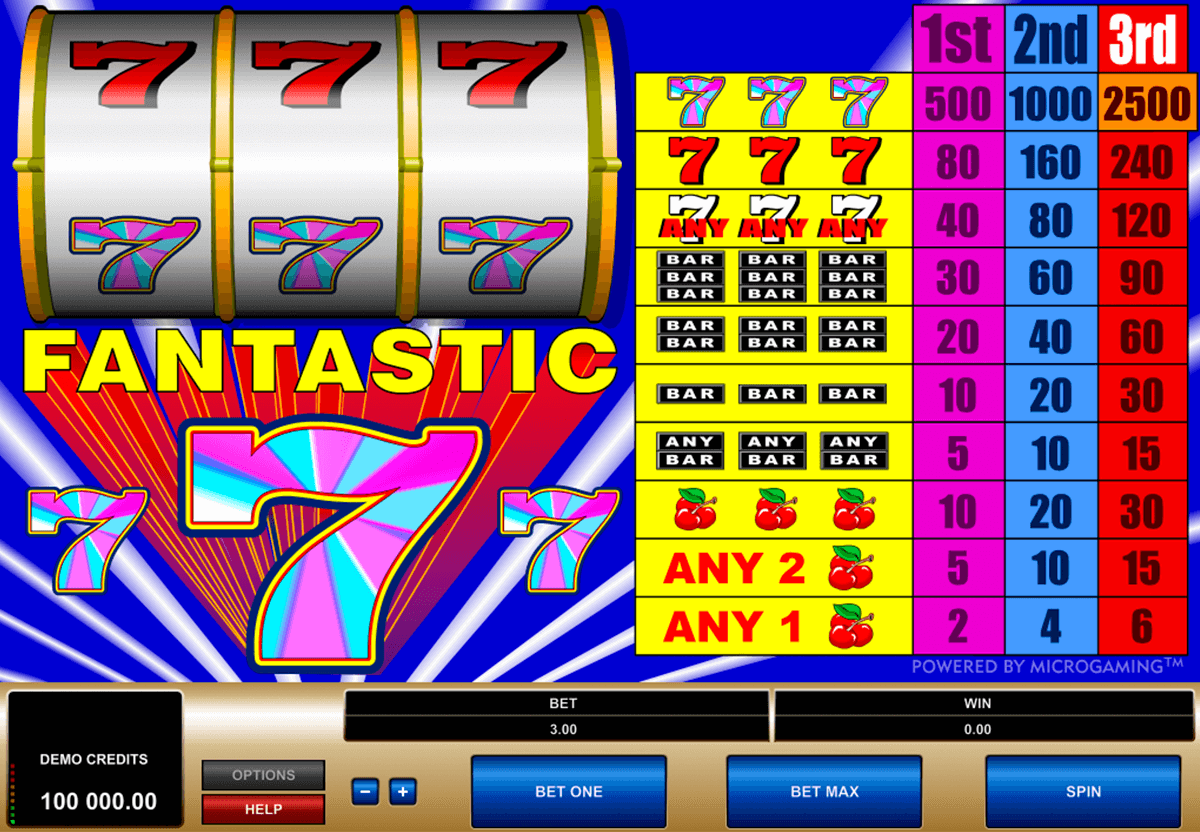 fantastic 7s microgaming casino gokkasten 