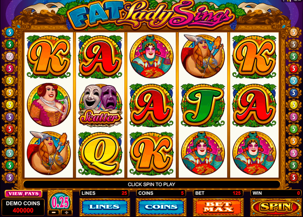 fat lady sings microgaming casino gokkasten