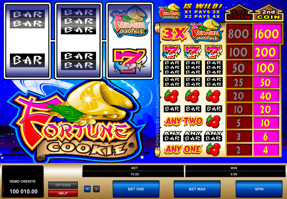 fortune cookie microgaming casino gokkasten