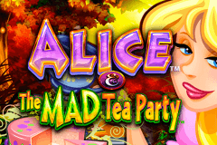 logo alice and the mad tea party wms gokkast spelen 