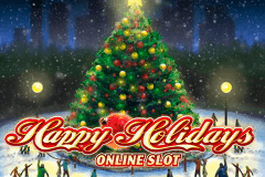 logo happy holidays microgaming gokkast spelen 