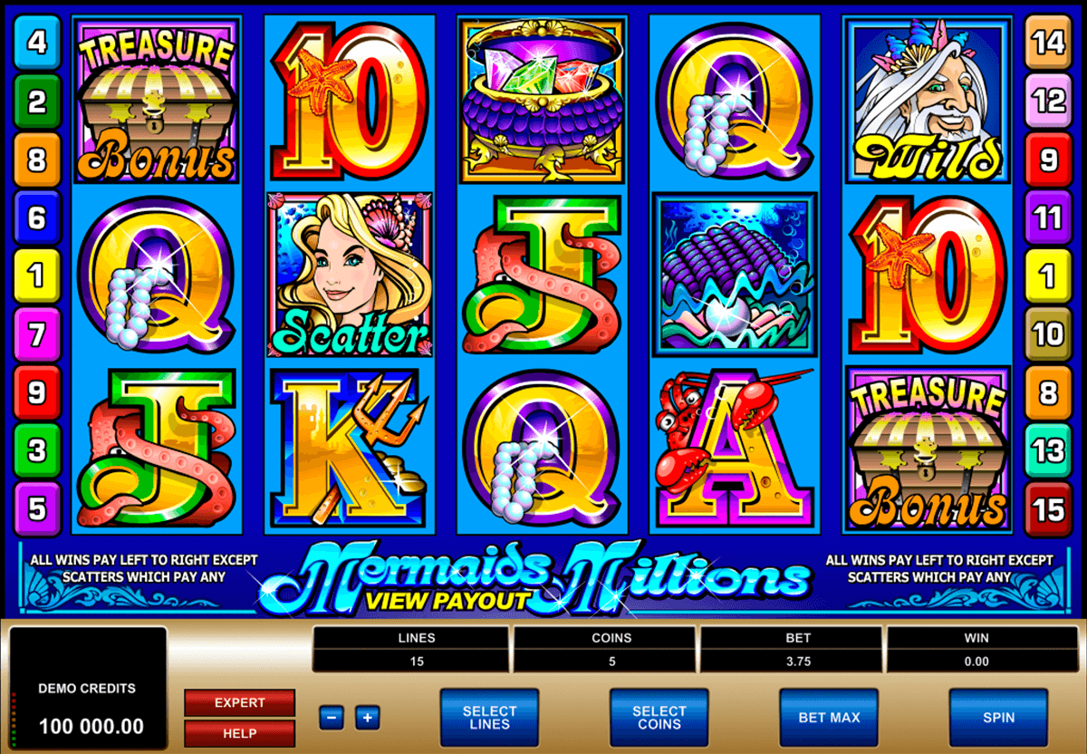 mermaids millions microgaming casino gokkasten
