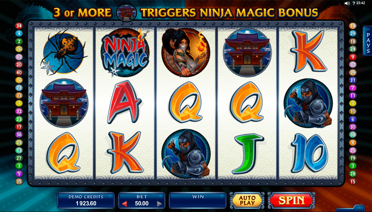 ninja magic microgaming casino gokkasten 