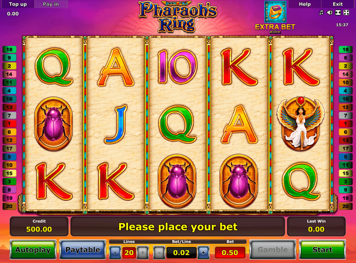 pharaohs ring novomatic casino gokkasten