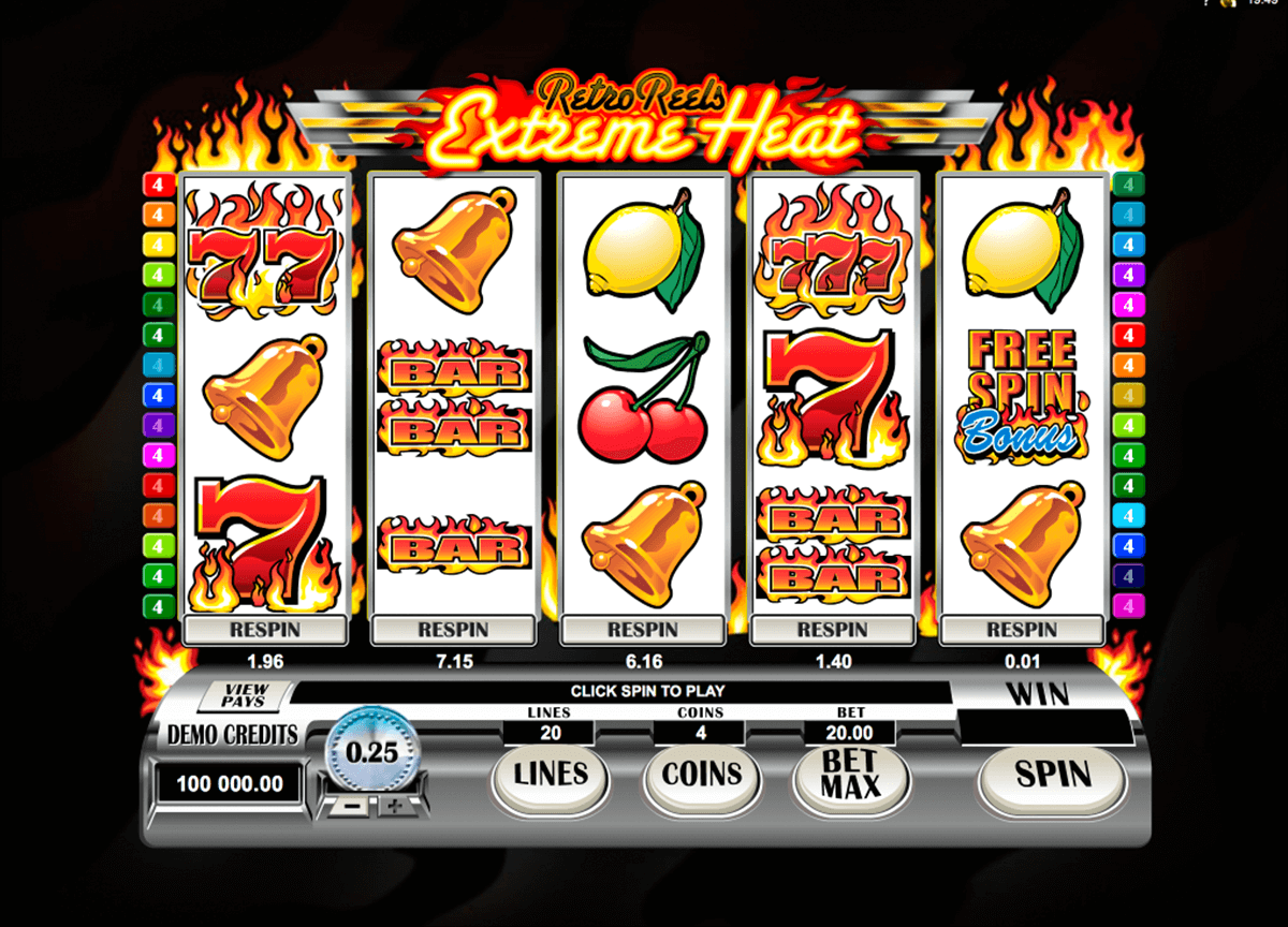 retro reels extreme heat microgaming casino gokkasten