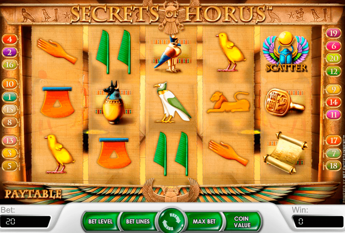 secrets of horus netent casino gokkasten 