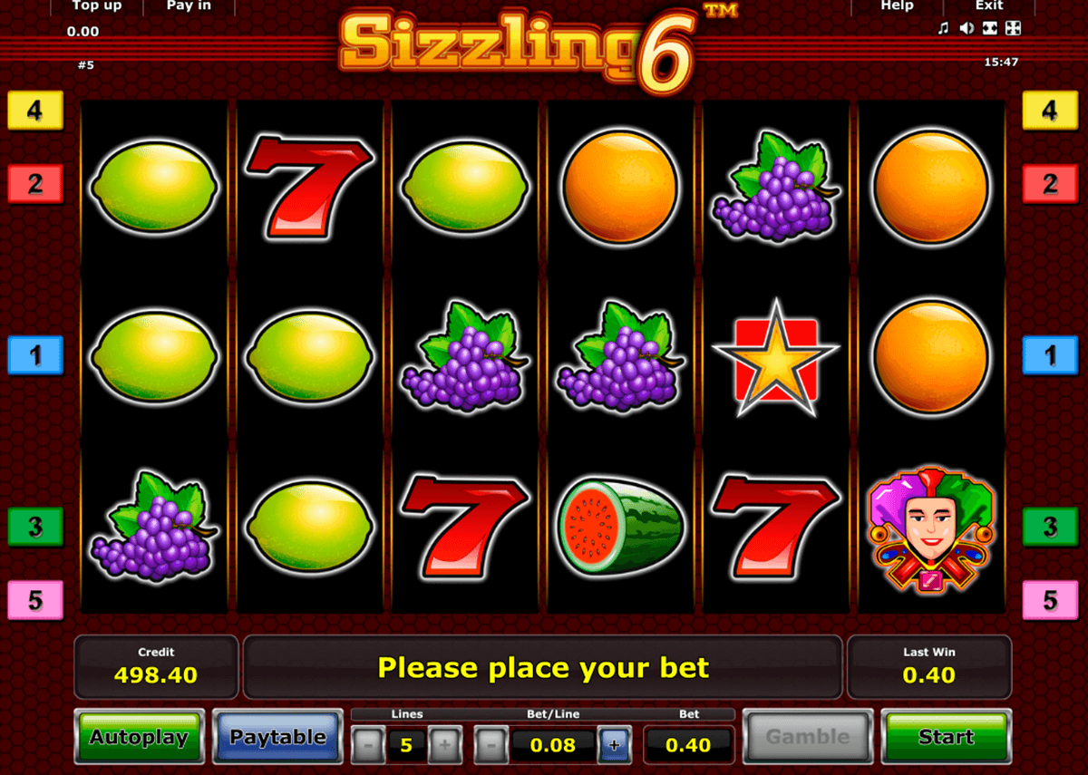 sizzling 6 novomatic casino gokkasten 