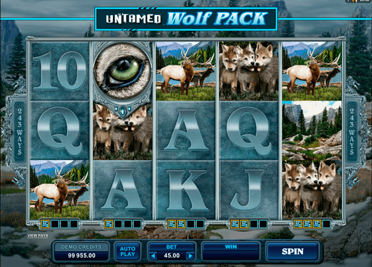 untamed wolf pack microgaming casino gokkasten