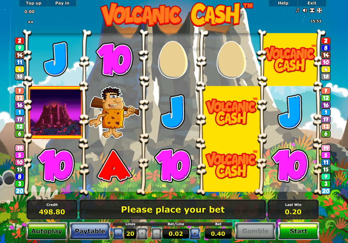 volcanic cash novomatic casino gokkasten 