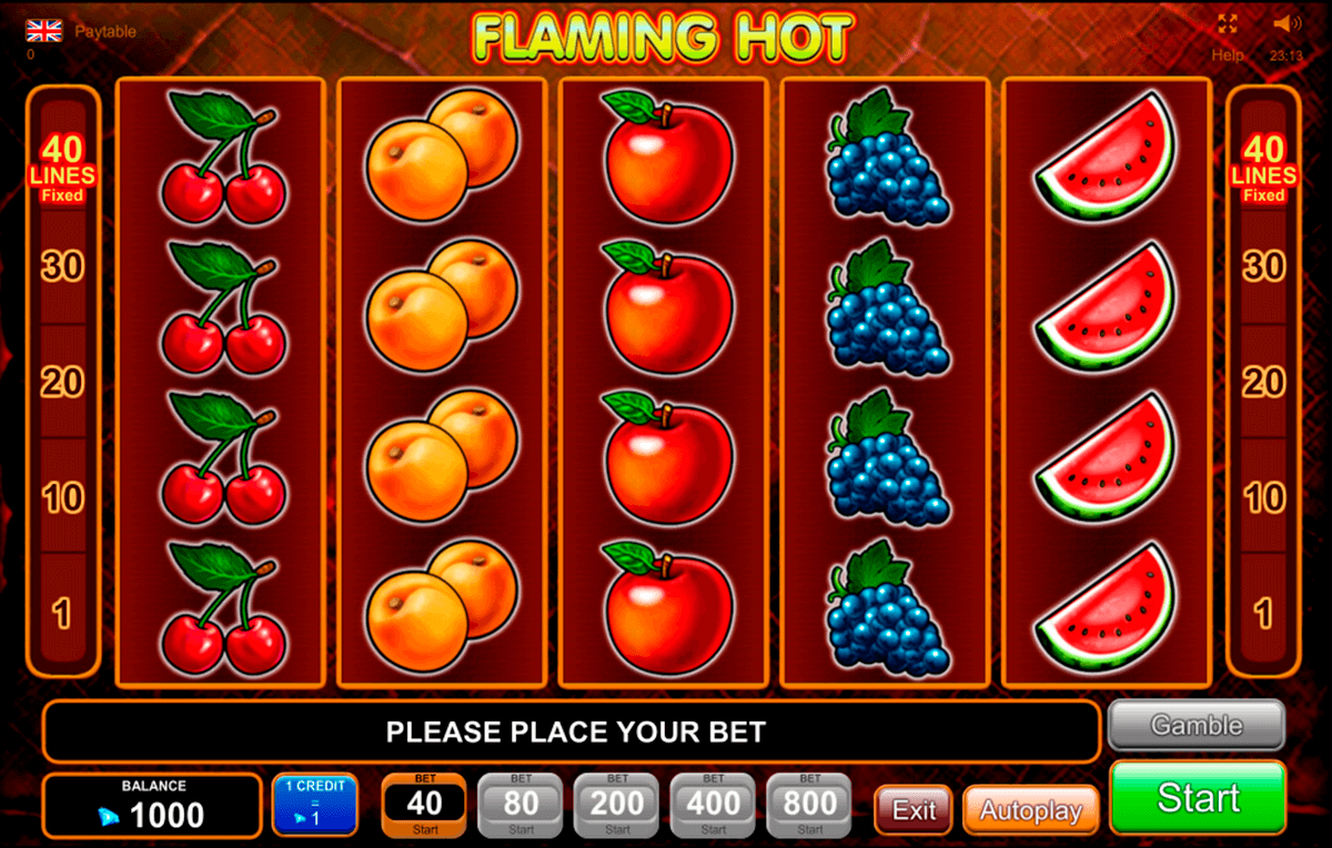 flaming hot egt casino gokkasten 