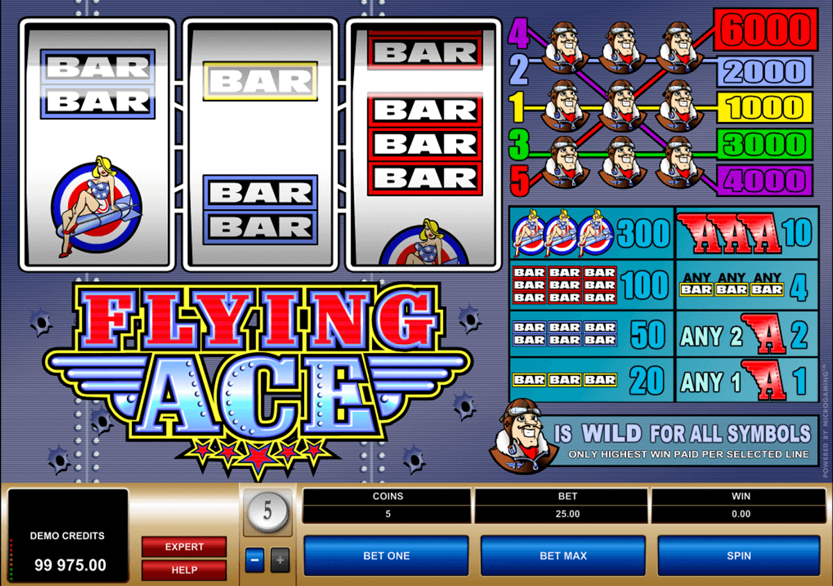 flying ace microgaming casino gokkasten 