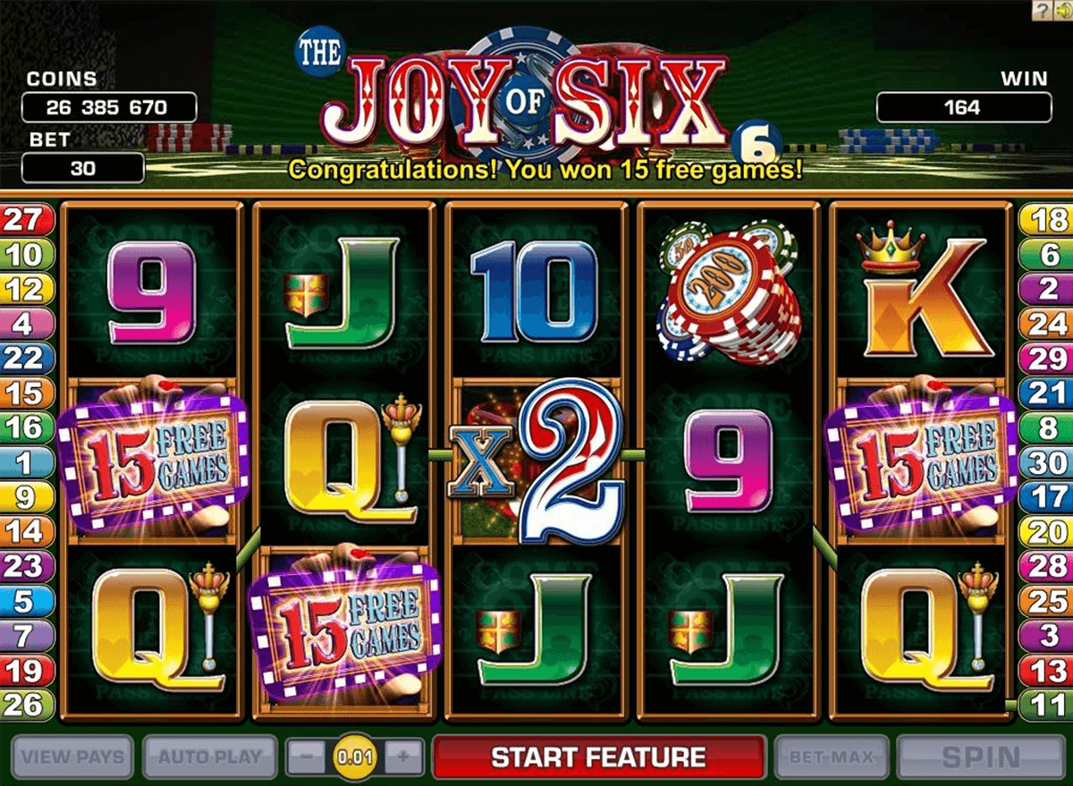 joy of six microgaming casino gokkasten 