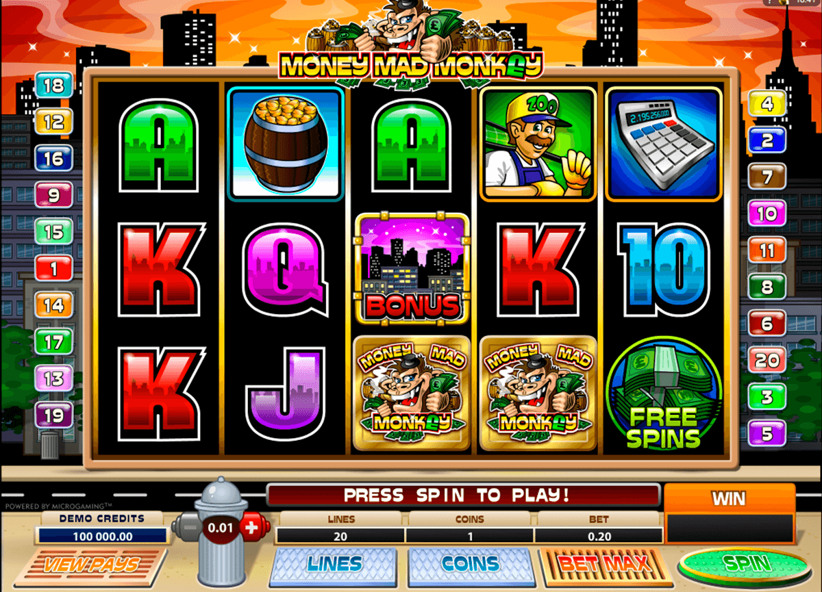 money mad monkey microgaming casino gokkasten 