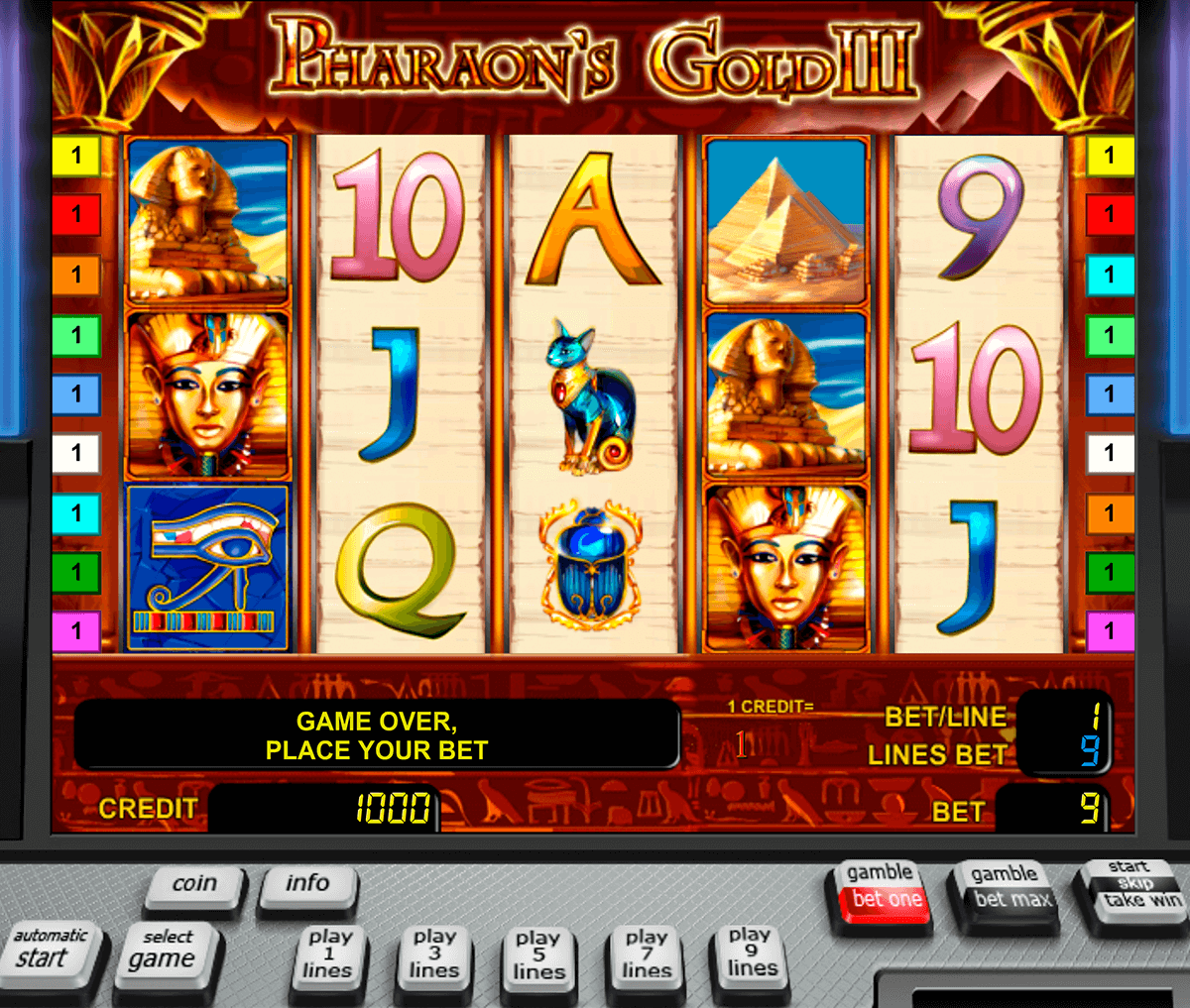 pharaohs gold iii novomatic casino gokkasten 