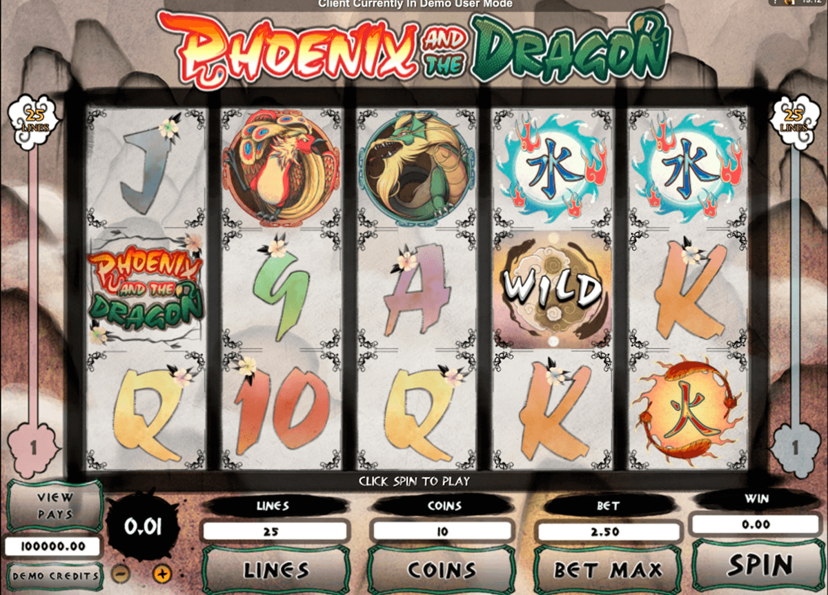 phoenix and the dragon microgaming casino gokkasten 