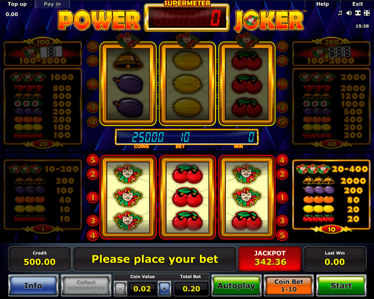 power joker novomatic casino gokkasten 