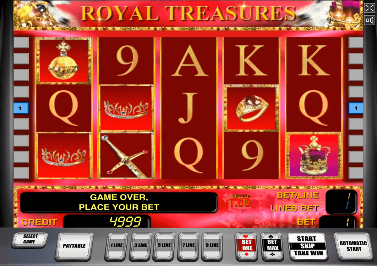 royal treasures novomatic casino gokkasten 
