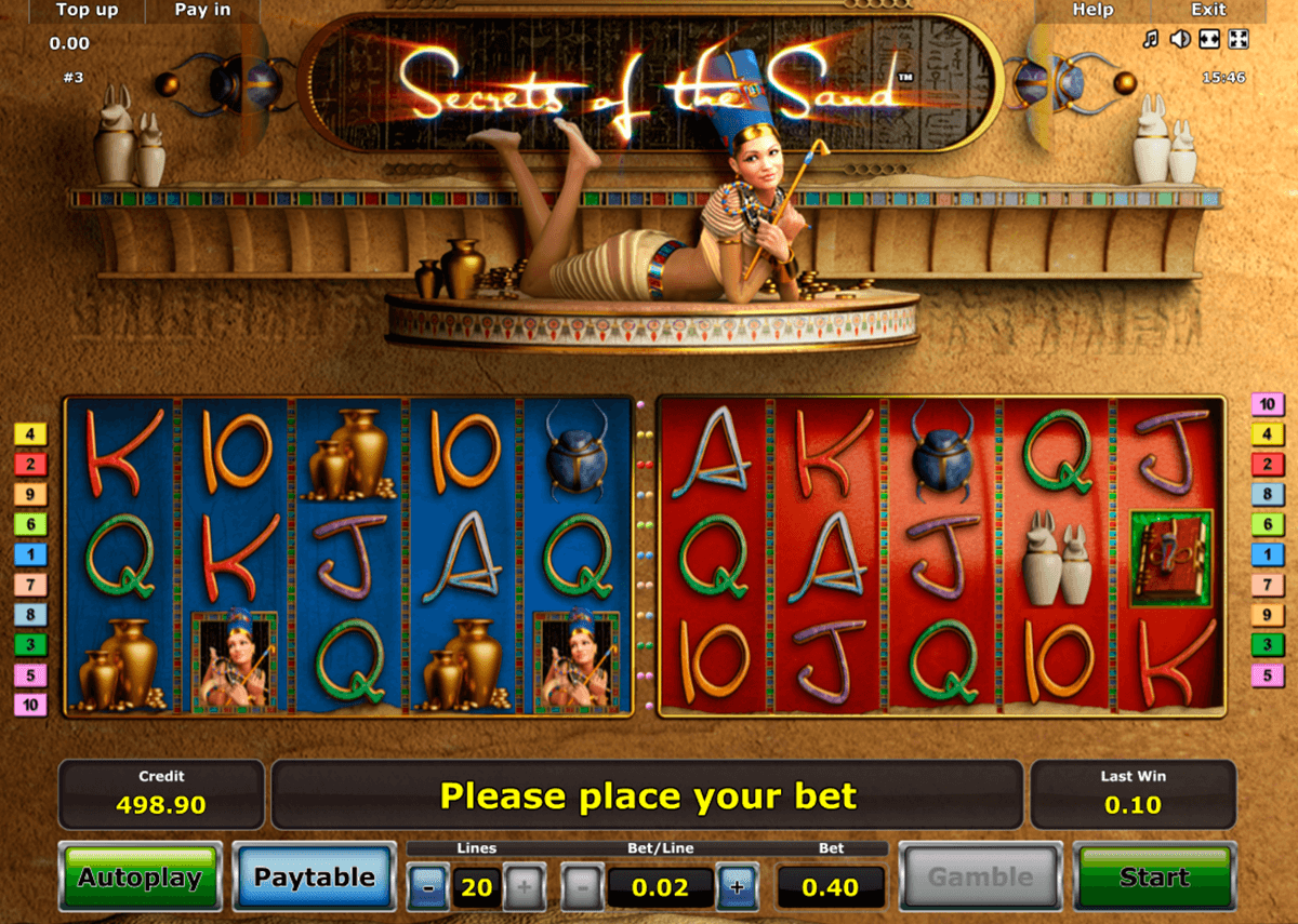 secrets of the sand novomatic casino gokkasten 
