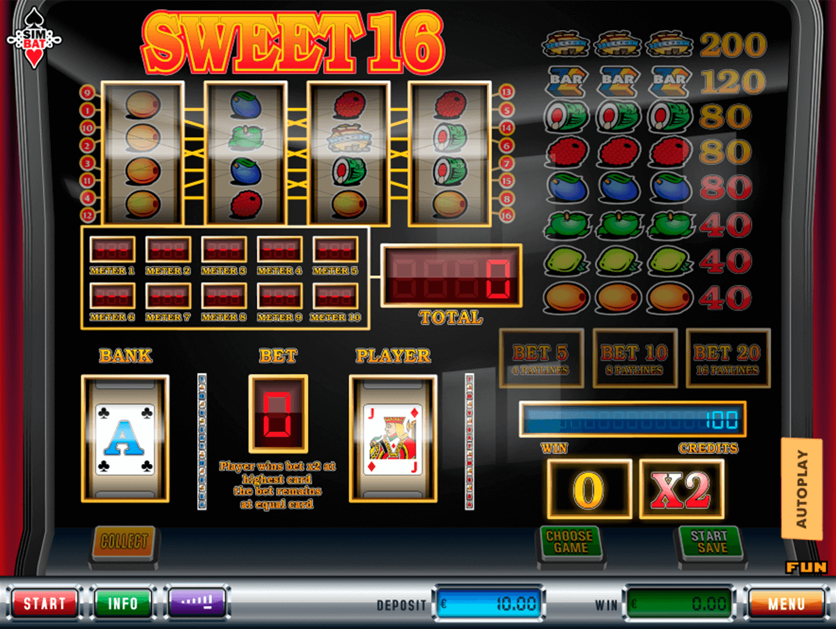 sweet 16 simbat casino gokkasten 